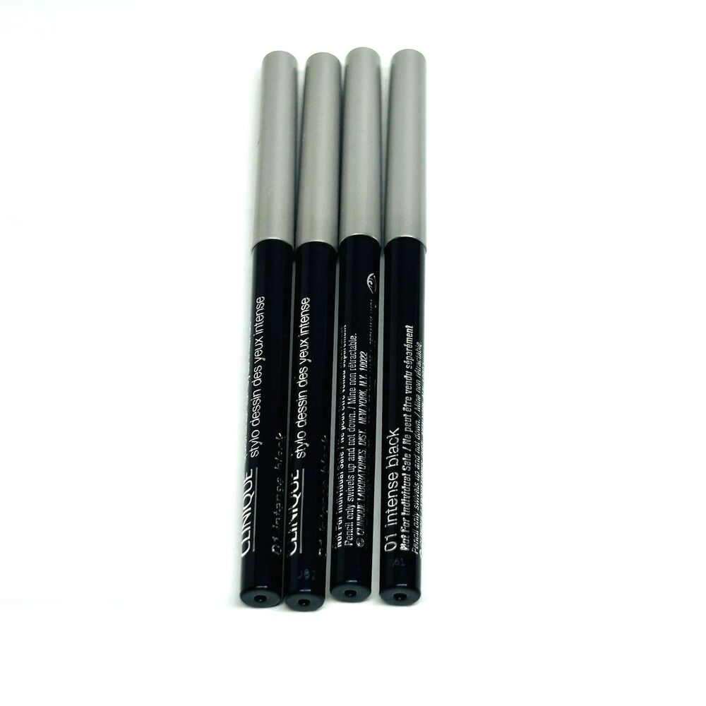 4 x Clinique Quickliner For Eyes Intense Eyeliner Travel Size - 01 Intense Black - Picture 2 of 3